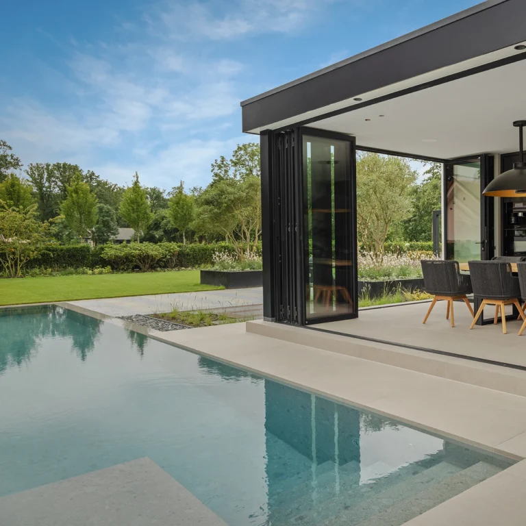 Exclusieve tuin met zwembad