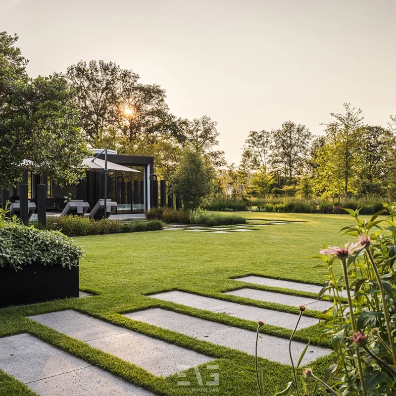 Strakke moderne tuin